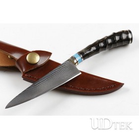 Free Wolf Small black Dragon handmade Damascus steel fixed knife chef knife UD405294